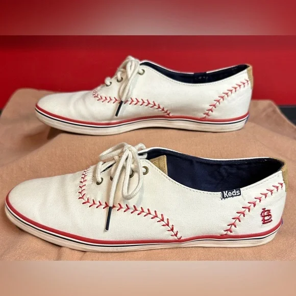 Keds St. Louis Cardinals MLB Pennant Baseball Lace Up Sneakers Women’s Size 9 - Picture 2 of 12
